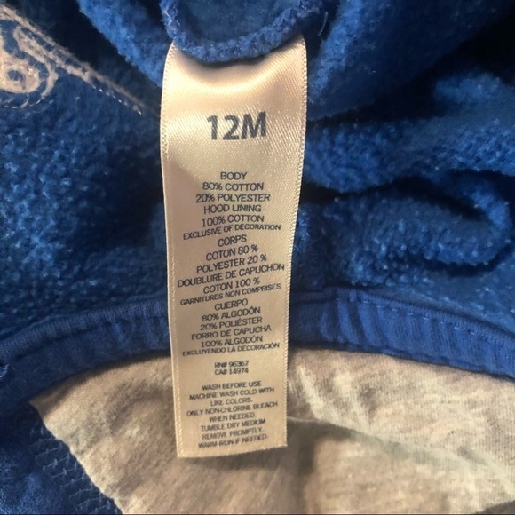 12M Oshkosh Blue Hoodie - Picture 5 of 5